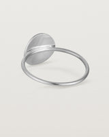 Back view of the Mini Initial Ring in Sterling Silver.