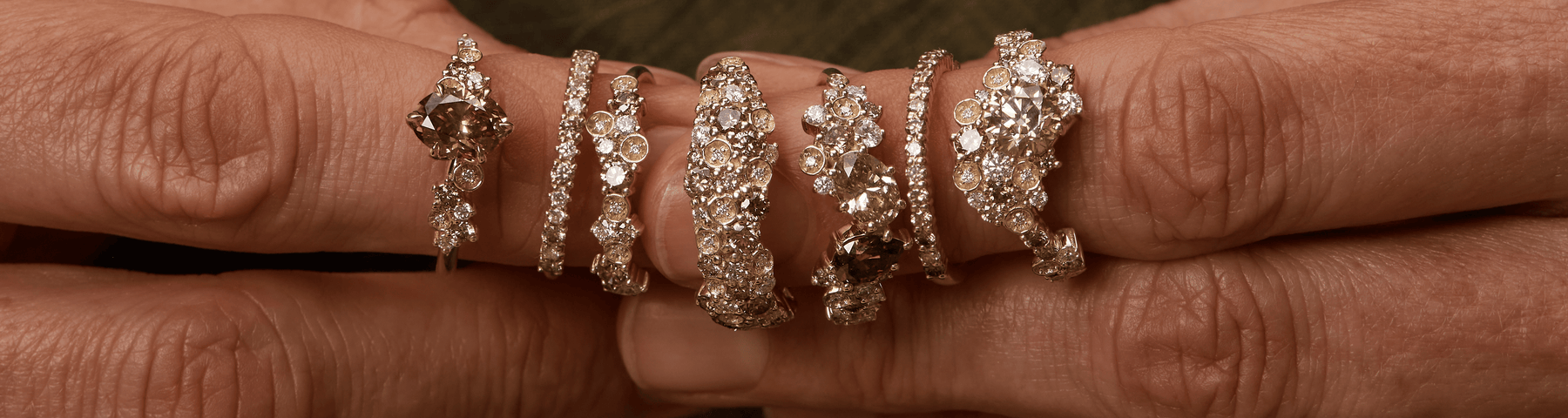 Alba Cluster Ring | Australian Champagne Diamond