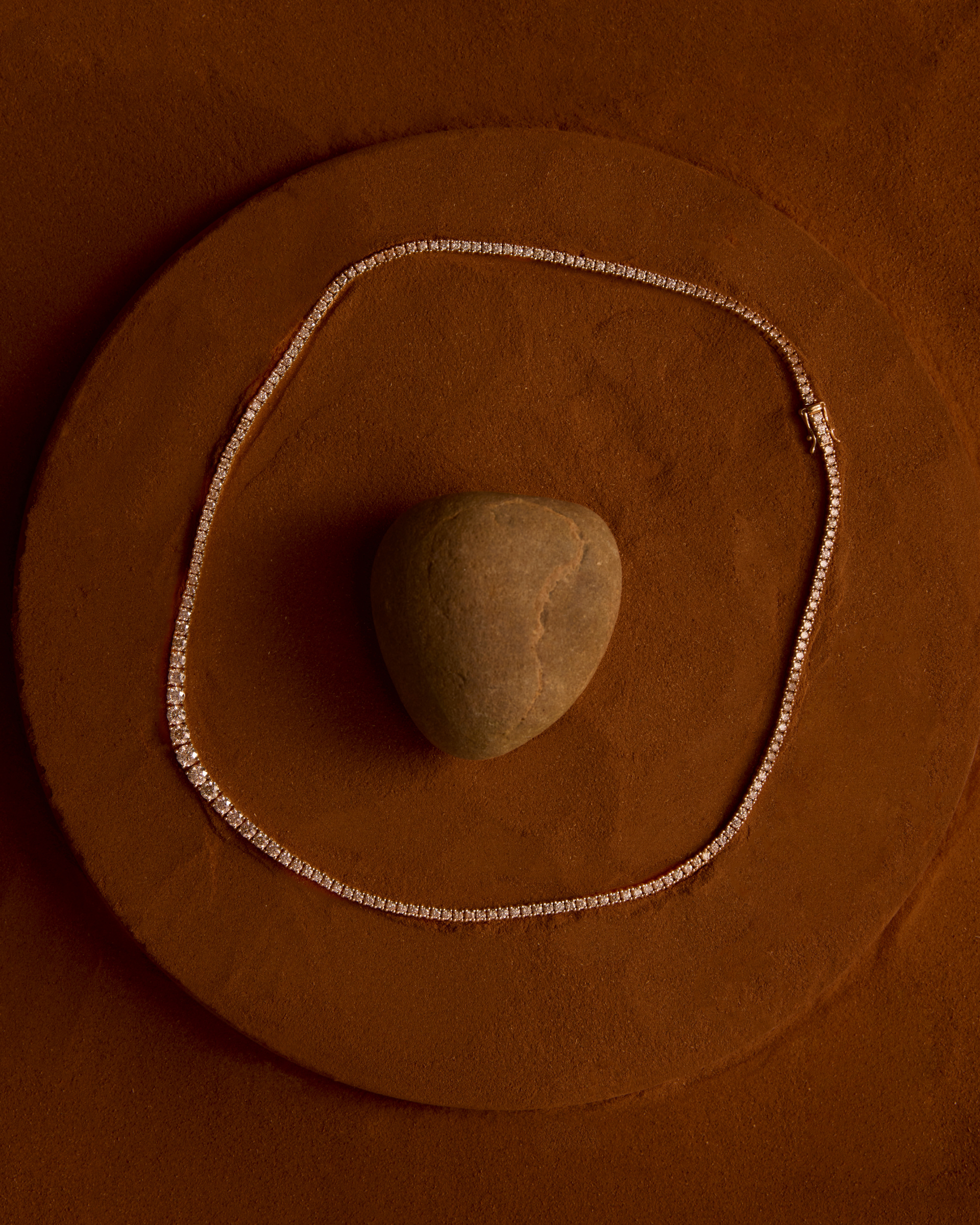 Leora Graduated Tennis Necklace | Champagne Diamond
