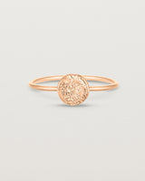 Front view of the Moon Ring in rose gold.