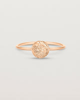 Front view of the Moon Ring in rose gold.