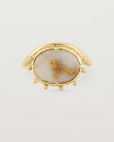 Front view of Morning Arrives Again | Gold in Quartz | Yellow Gold.