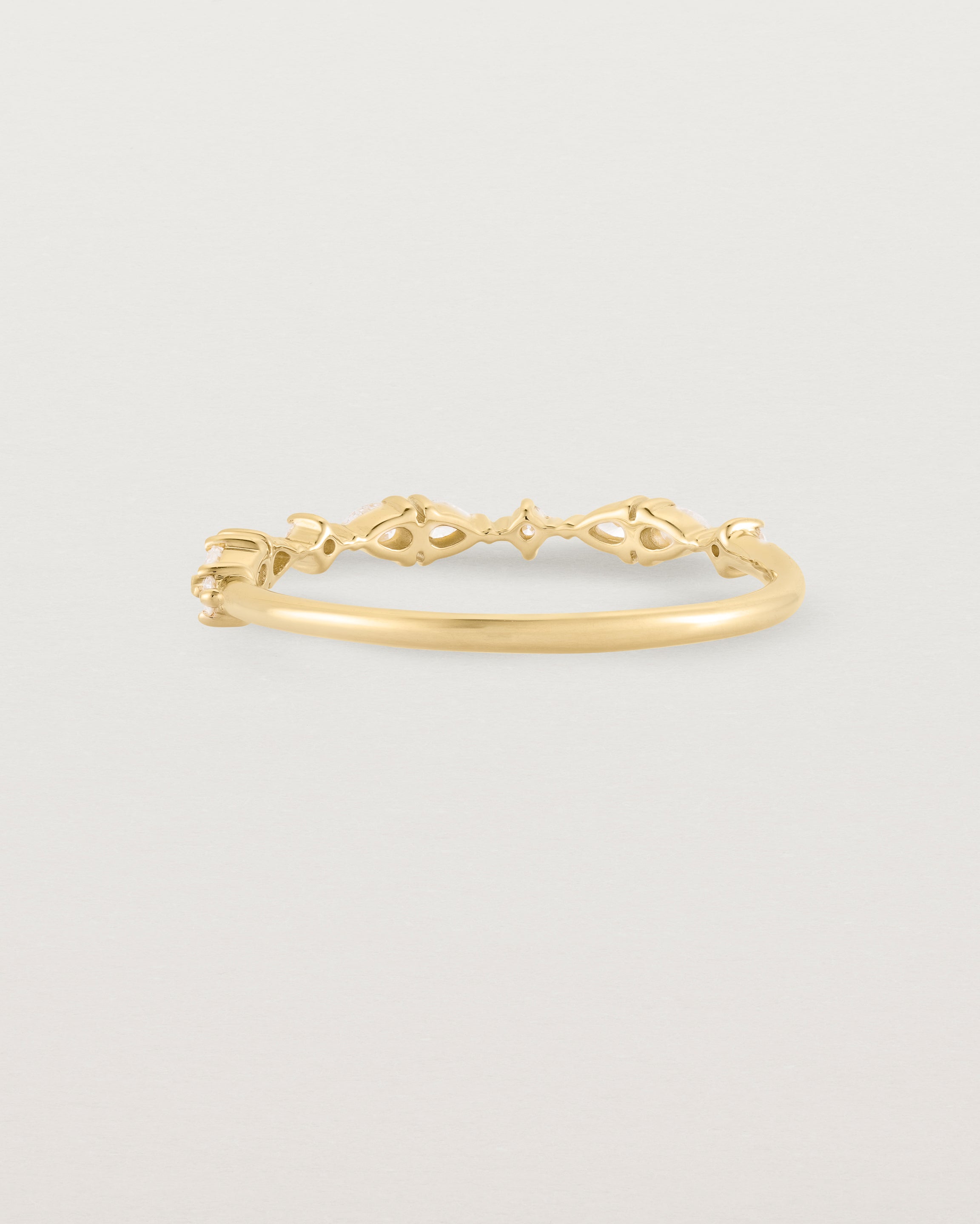Back view of the Neai Ring | Diamonds in Yellow Gold.