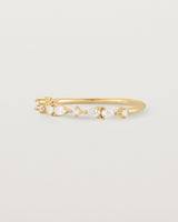 Angled view of the Neai Ring | Diamonds in Yellow Gold.