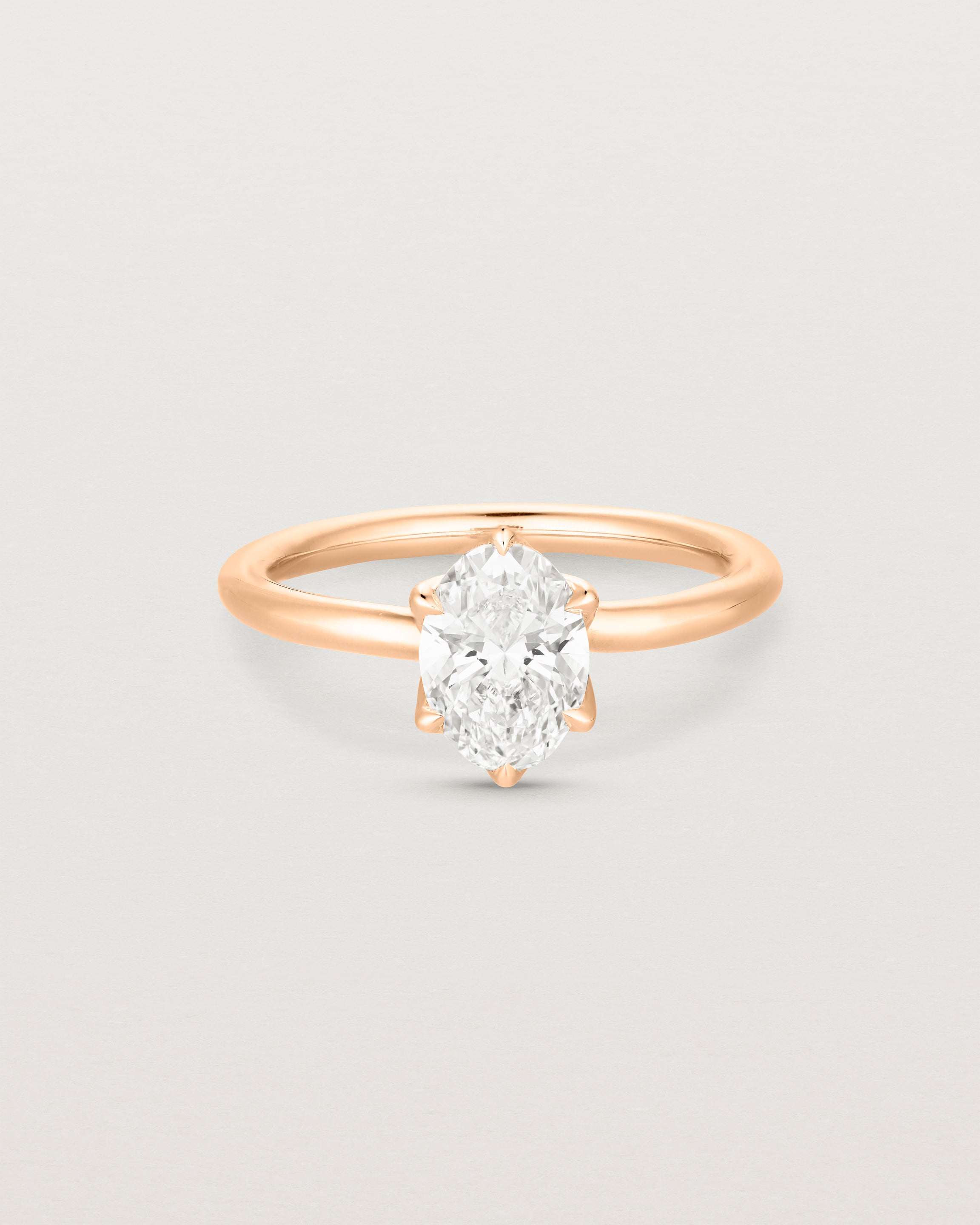 Eirene Solitaire | Oval Natural Diamond