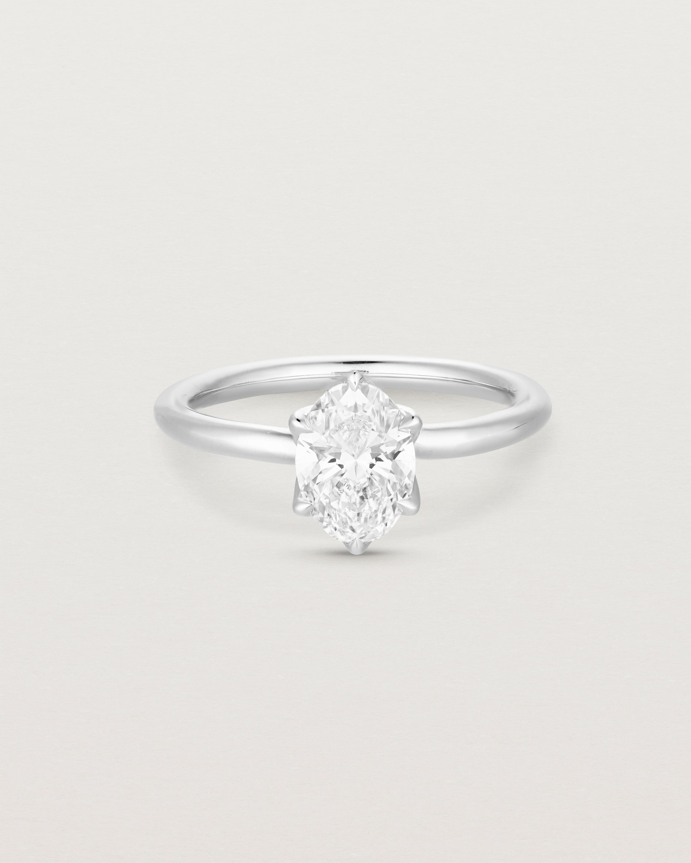 Eirene Solitaire | Oval Natural Diamond