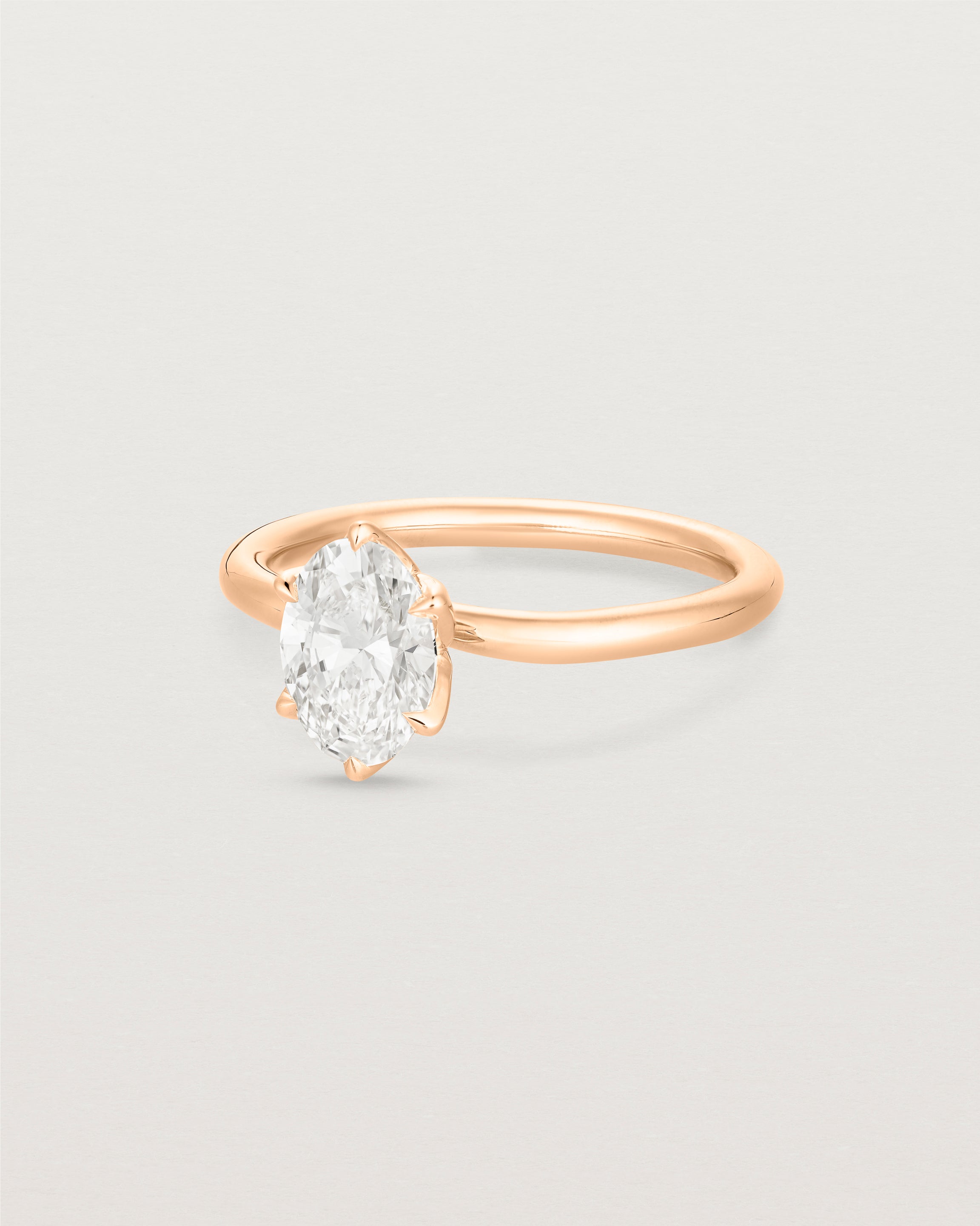 Eirene Solitaire | Oval Natural Diamond
