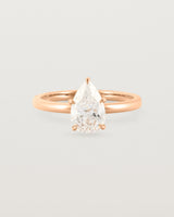 A 1.20ct pear cut diamond set in our Signature Solitaire setting crafted in rose gold