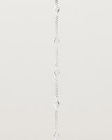 Close up of the Nuna Charm Bracelet in Sterling Silver.