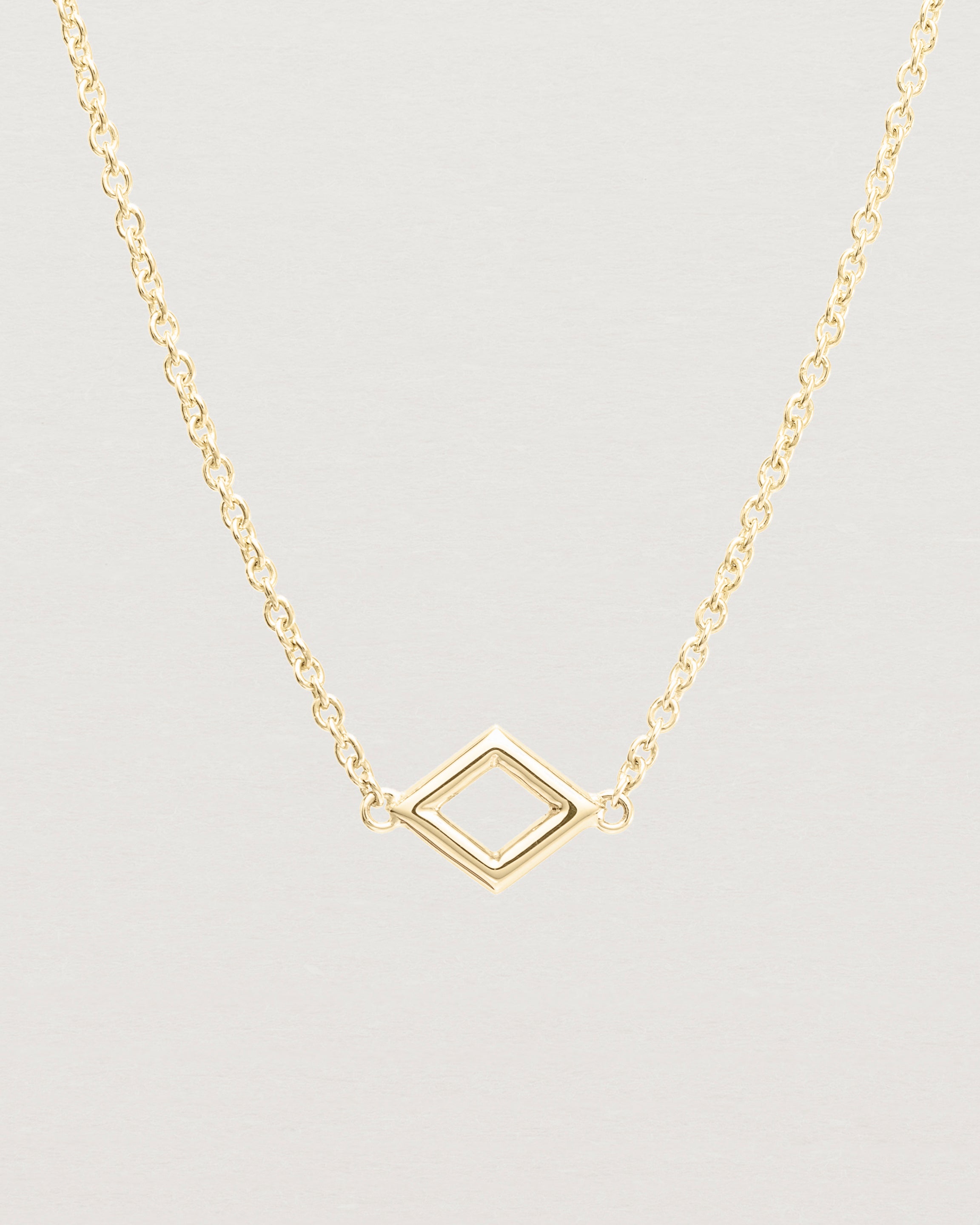 Close up view of the Nuna Necklace | Yellow Gold.