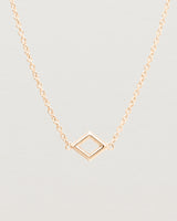 Close up view of the Nuna Necklace | Rose Gold.