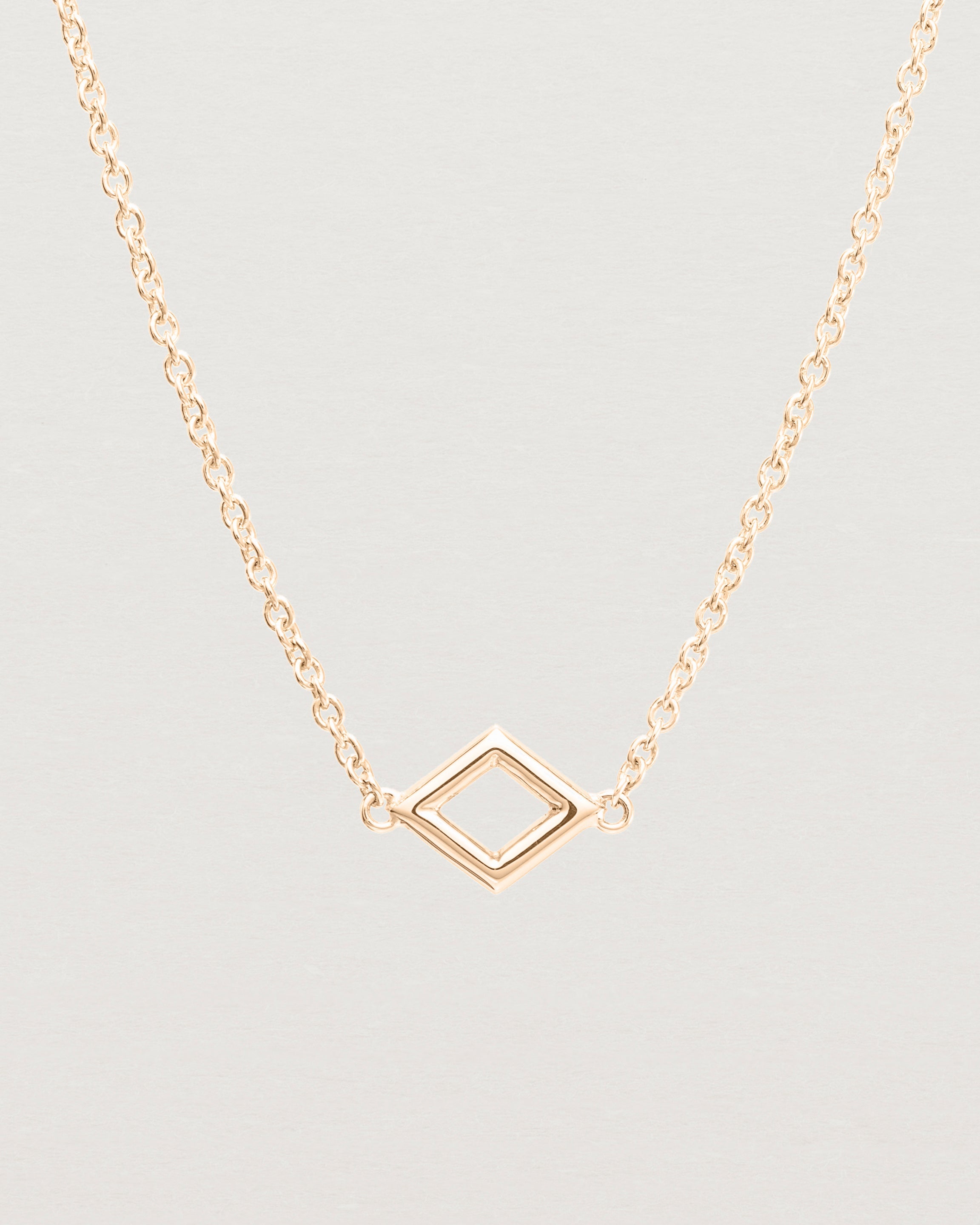 Close up view of the Nuna Necklace | Rose Gold.