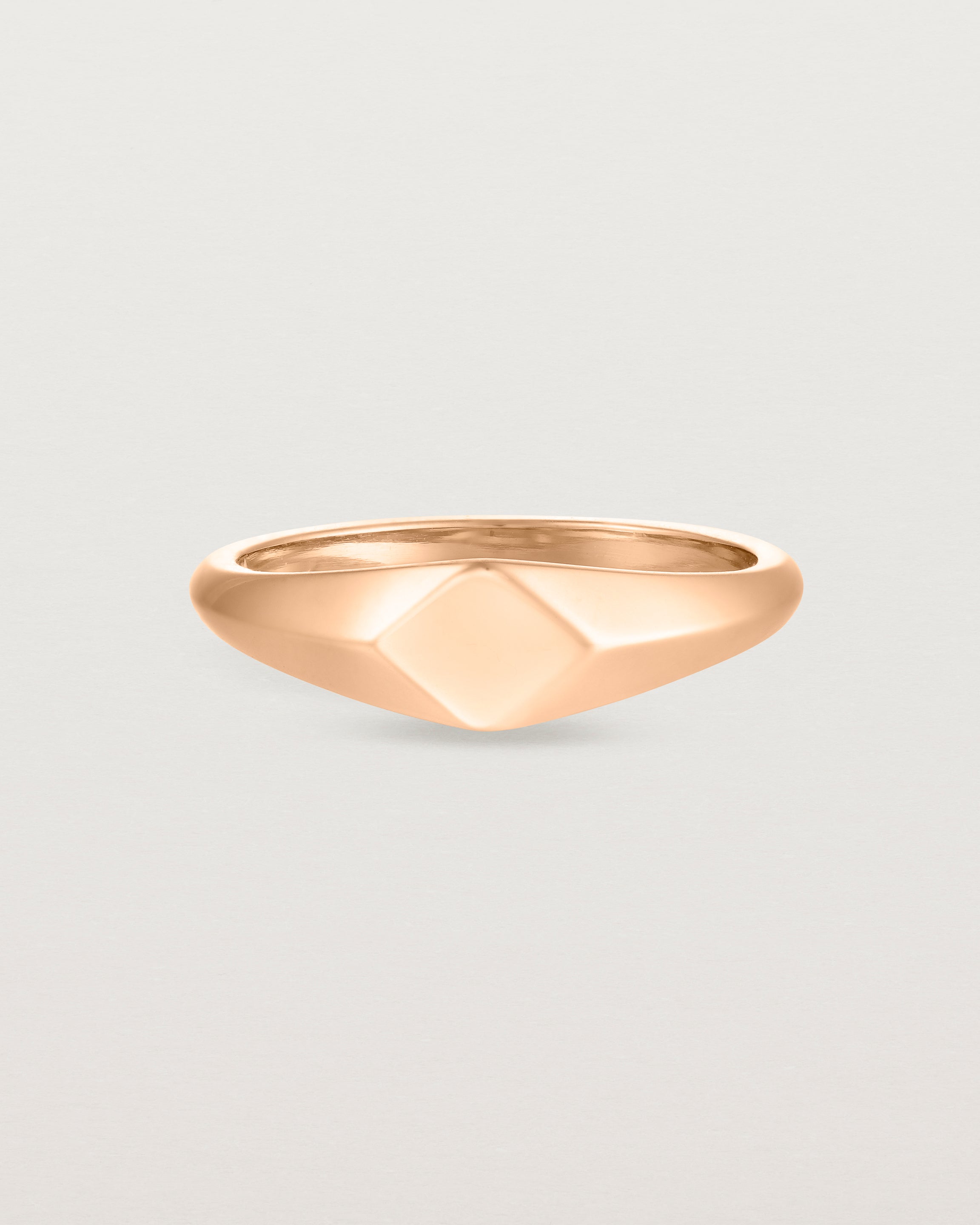 Front view of the Nuna Signet Ring | Rose Gold.