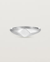 Front view of the Front view of the Nuna Signet Ring | Sterling Silver.