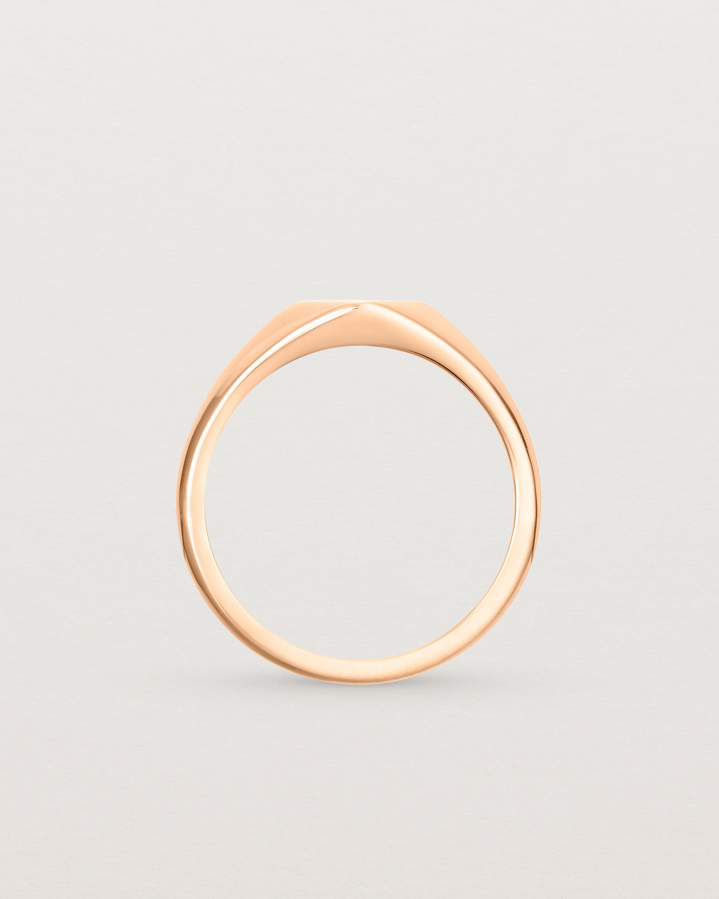 Standing view of the Nuna Signet Ring | Rose Gold.
