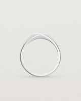 Standing view of the Front view of the Nuna Signet Ring | Sterling Silver.