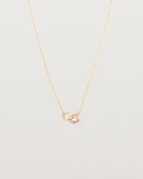 Front view of the Nuna Necklace | Savannah Sunstone in rose gold.