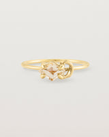 Front view of the Nuna Ring | Savannah Sunstone in Yellow Gold.
