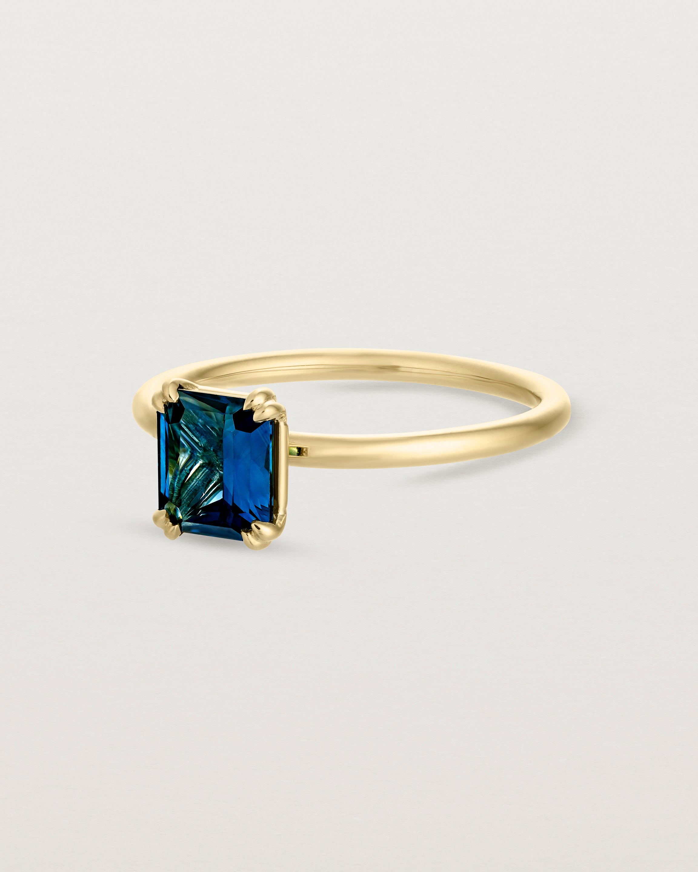 Angle view of the Etienne Solitaire | Sapphire.