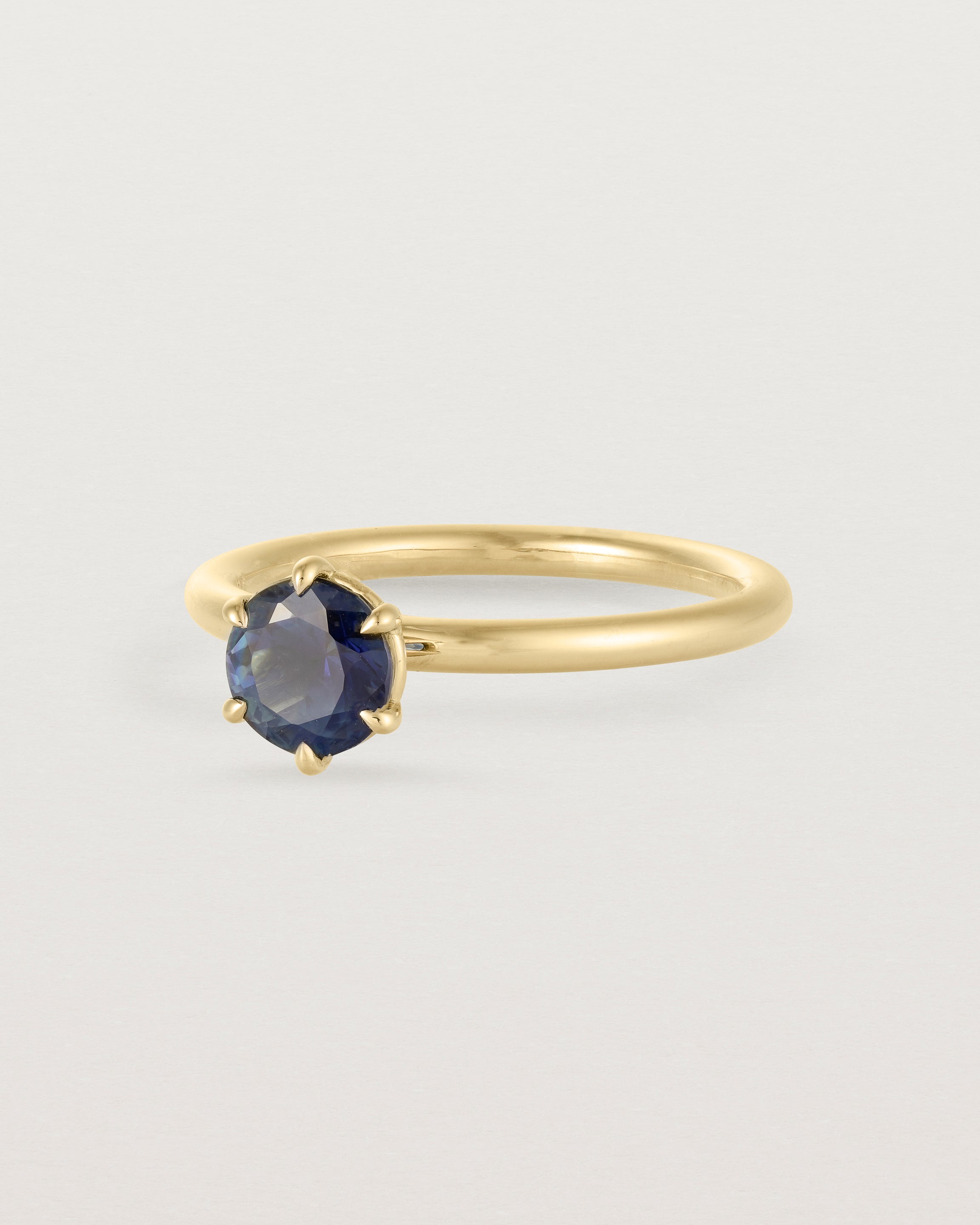 Angled view of the No.109 | Signature Solitaire 0.96ct |  Australian Blue Sapphire.