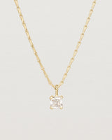 Front view of the Varni Necklace | Champagne Argyle Diamond.
