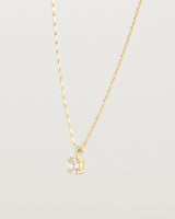 Angled view of the Varni Necklace | Champagne Argyle Diamond.