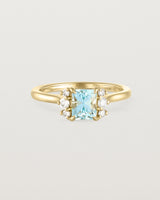 Front view of the Mira Ring | Aquamarine.
