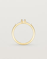 Standing view of the Ives | Trio Ring | Diamonds.