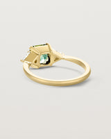 Back view of the Rosy Trio Ring | Sapphire & Diamonds.