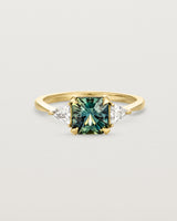 Front view of the Rosy Trio Ring | Sapphire & Diamonds.