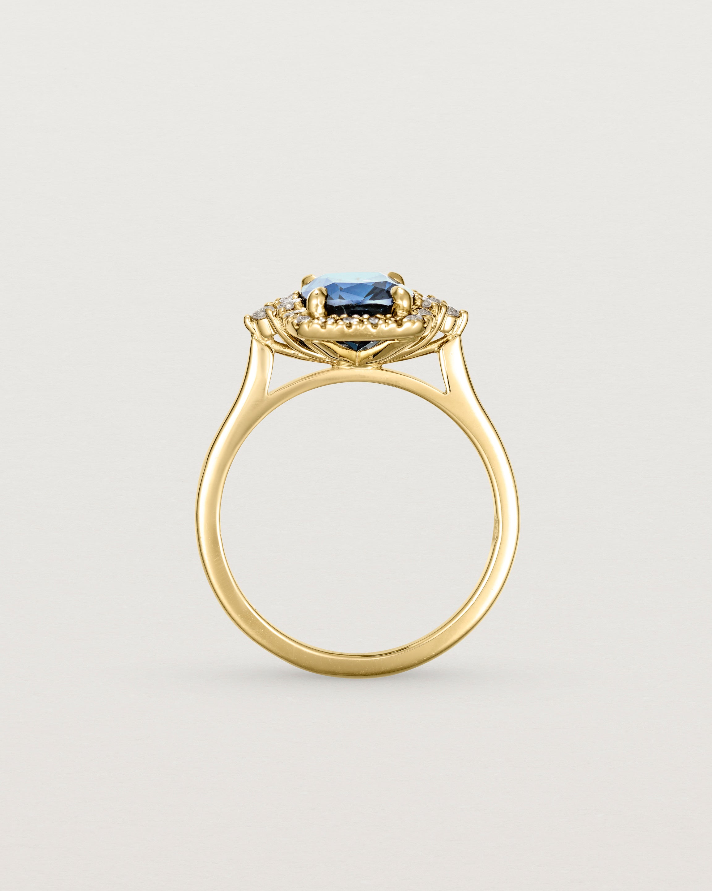 Standing view of the Winona | Cluster Ring | Sapphire