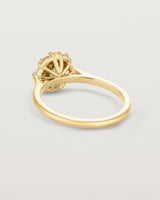Back view of the Mathilde Vintage Halo Ring | Sapphire & Diamonds.