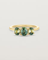 Front view of the Gigi Sweeping Wire Trio | Parti Sapphires.