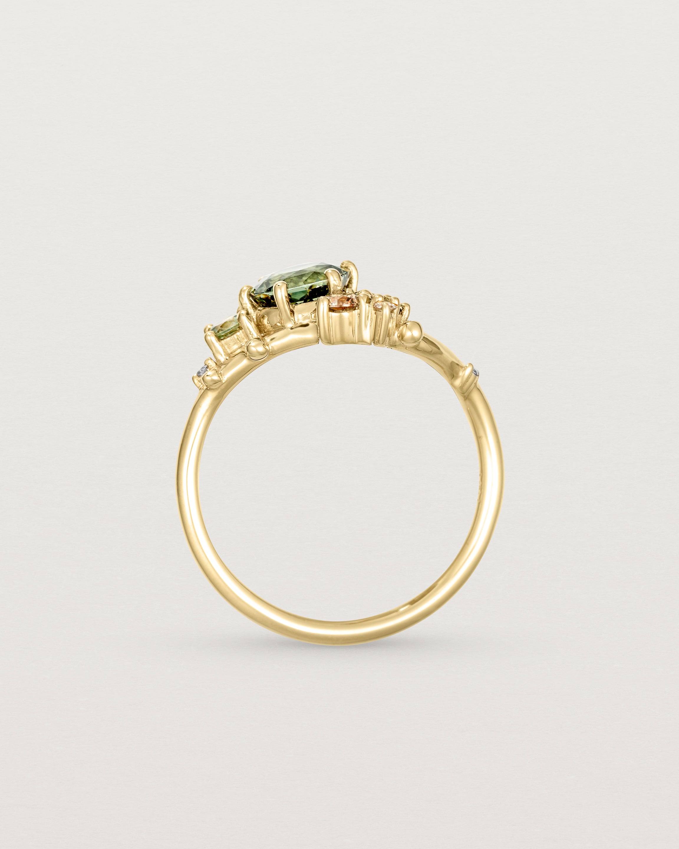 Standing view of the Liana | Cluster Ring | Sapphires