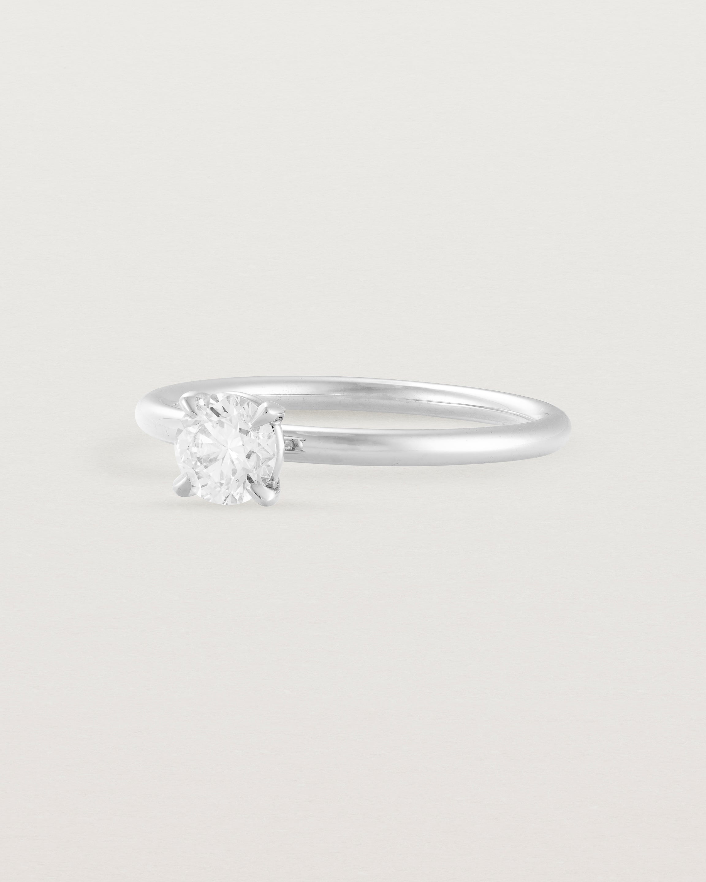 Angled view of the No.108 | Signature Solitaire | Diamond