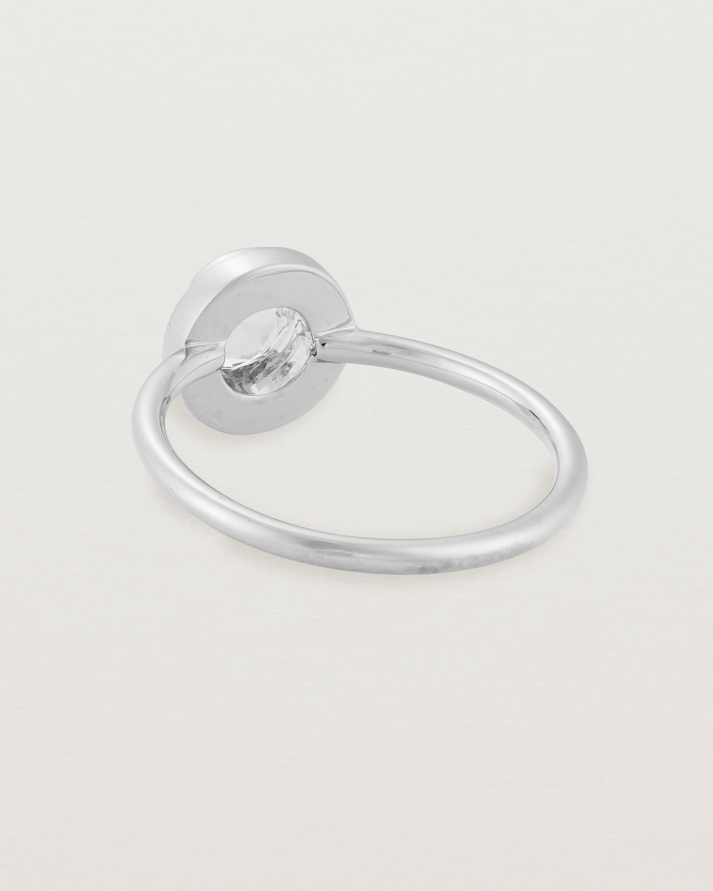 Back view of the Adeline Rose Cut Ring | Diamond | White Gold.