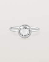 Front view of the Adeline Rose Cut Ring | Diamond | White Gold.