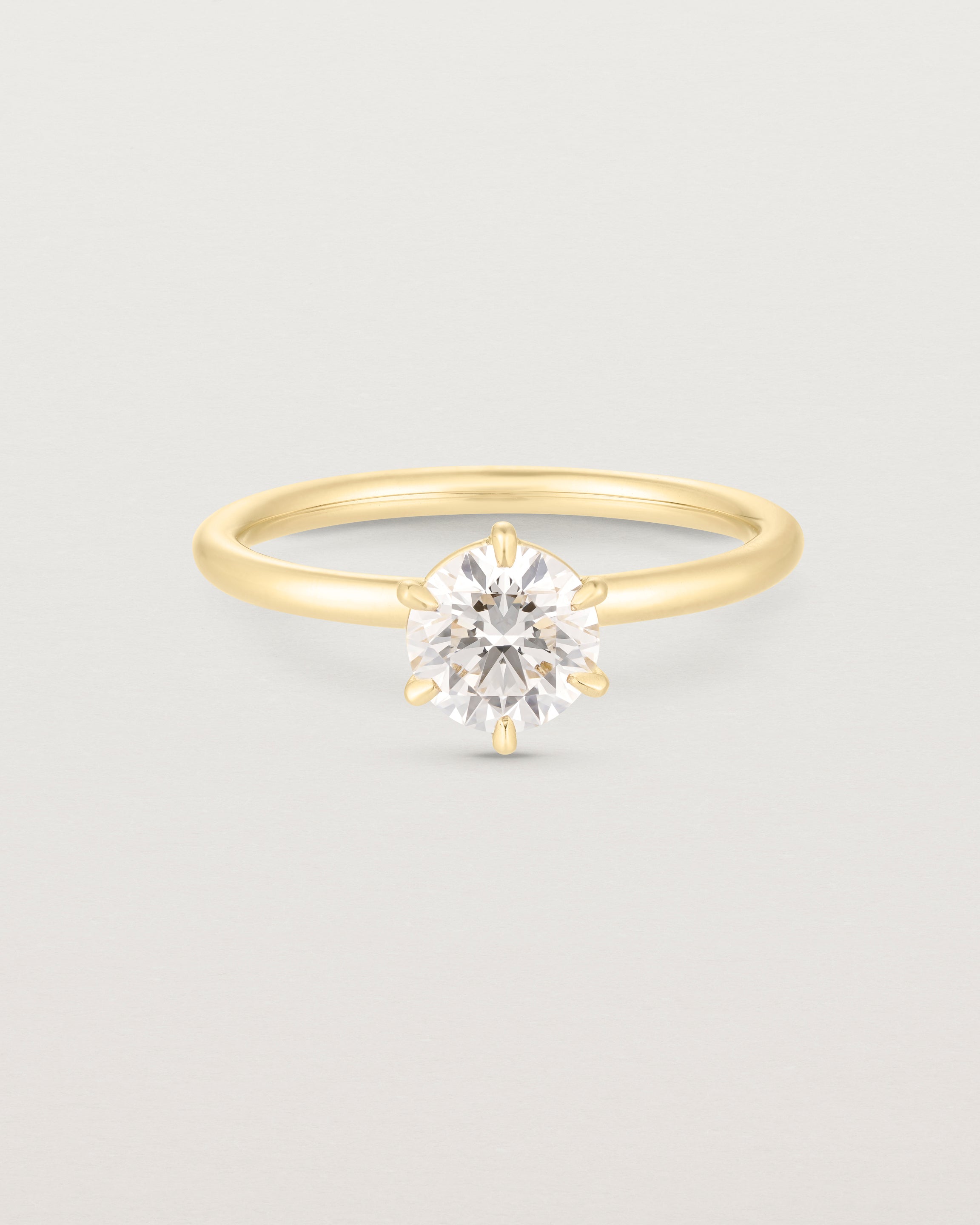 Front image of round diamond signature solitaire