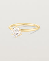 side image of round diamond signature solitaire