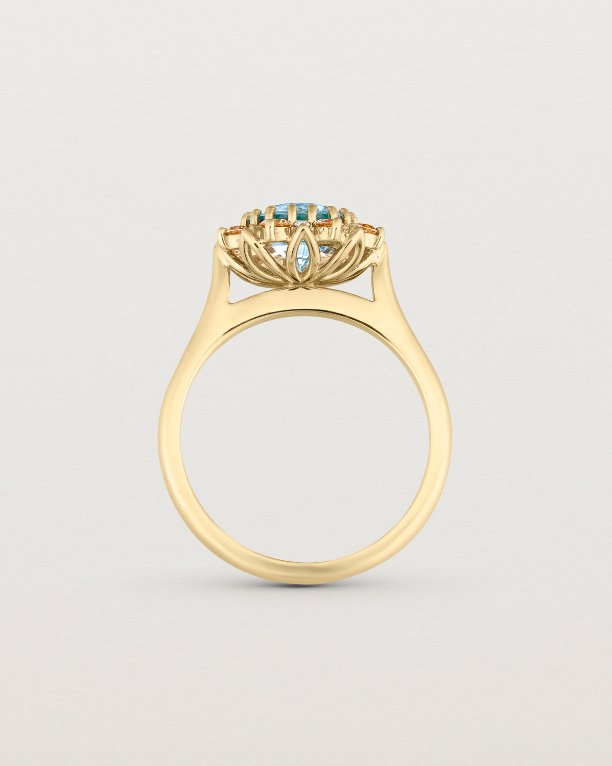 Eirene Halo Ring | Ceylon Sapphire & Diamond