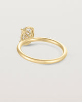 Back view of the No. 112 Signature Solitaire | Laboratory Grown Diamond in yellow gold.