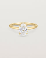 Front view of the No. 112 Signature Solitaire | Laboratory Grown Diamond in yellow gold.