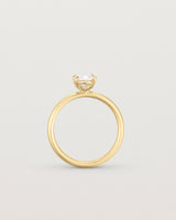 Standing view of the No. 112 Signature Solitaire | Laboratory Grown Diamond in yellow gold.