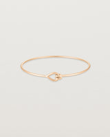 Front view of the Oana Bangle in rose gold.