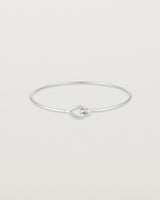 Front view of the Oana Bangle in sterling silver.