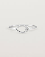 Front view of the Oana Ring in Sterling Silver.