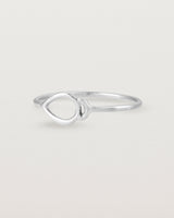 Angled view of the Oana Ring in Sterling Silver.