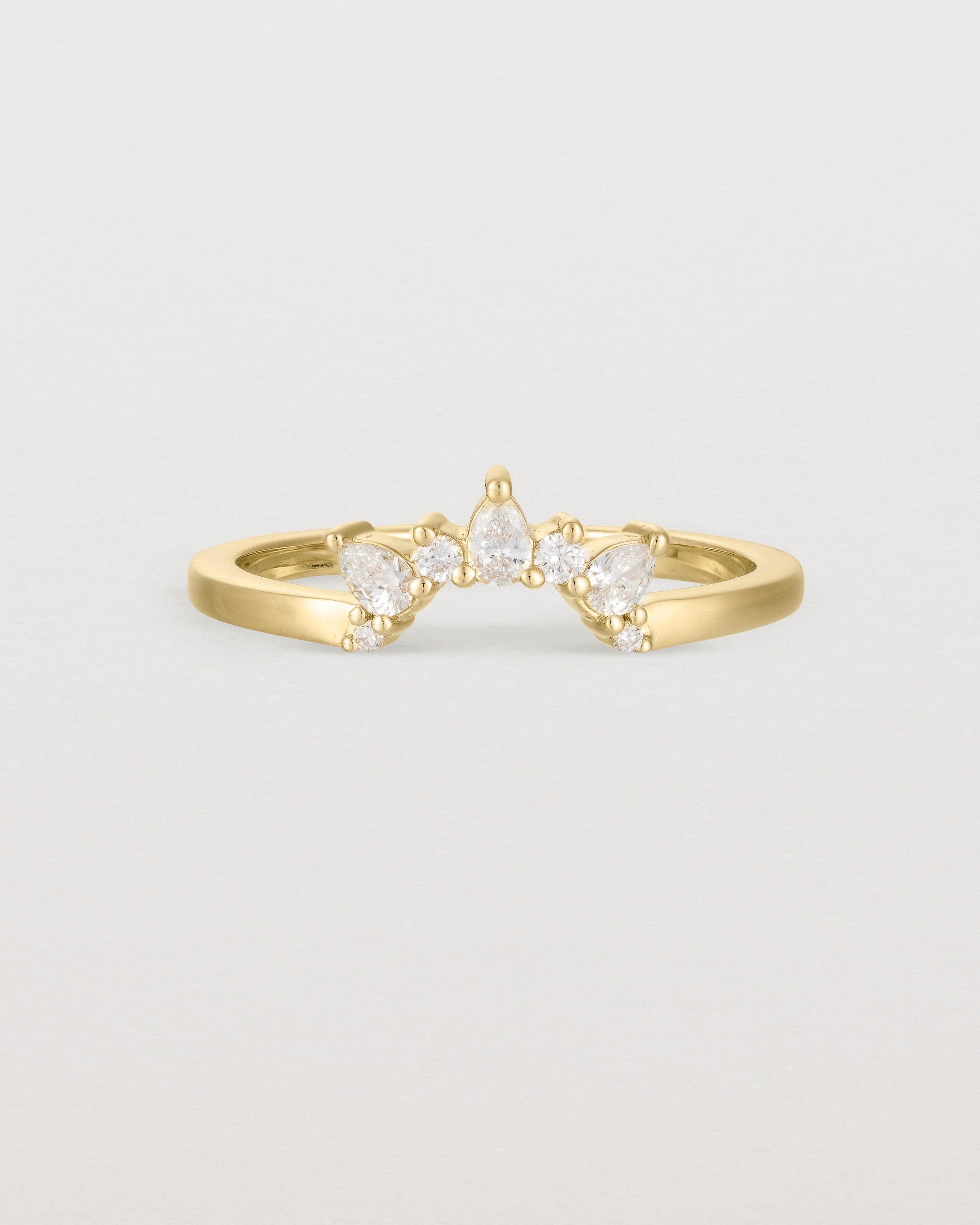 Front view of the Odette Crown Ring | Fit Ⅰ | Yellow Gold.