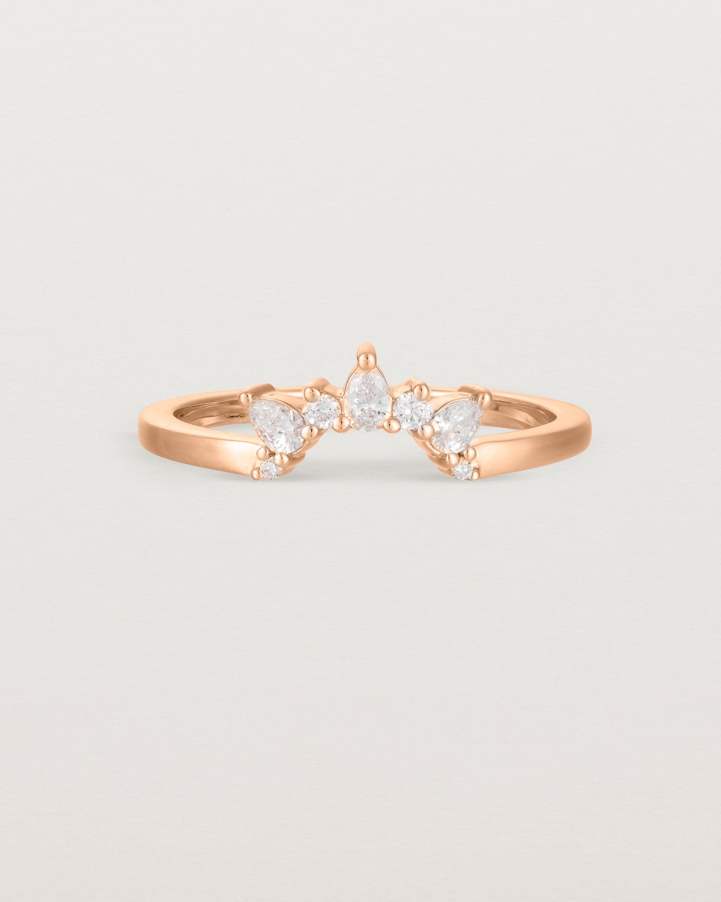Front view of the Odette Crown Ring | Fit Ⅰ | Rose Gold.
