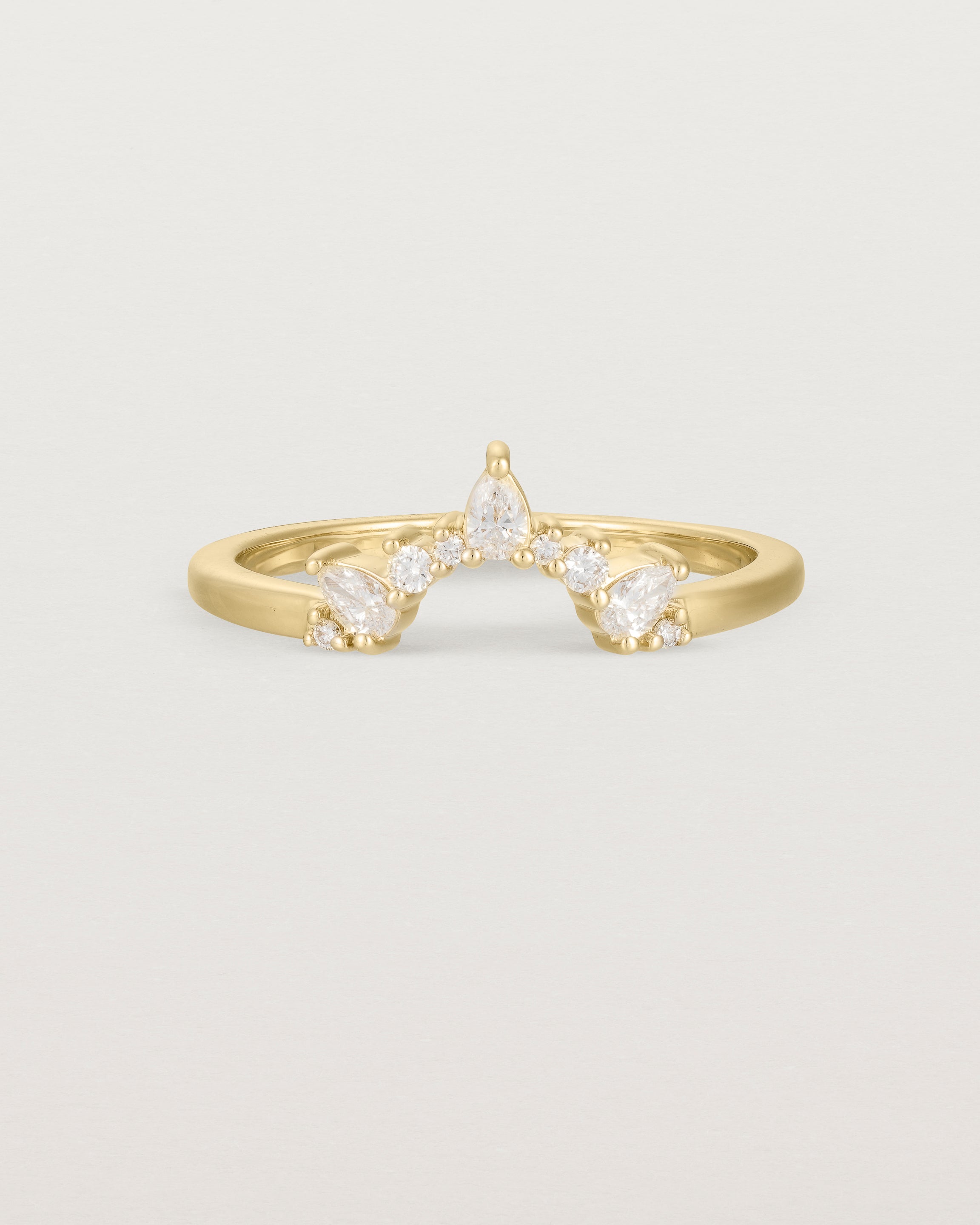 Front view of the Odette Crown Ring | Fit Ⅱ | Yellow Gold.